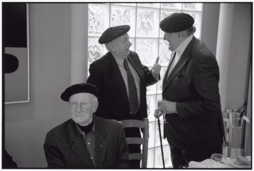 Australian artists John Coburn, Charles Blackman and John Olsen at Art e Cuccina restaurant in Double Bay, New South Wales, Sydney, 2006 [picture] / Greg Weight