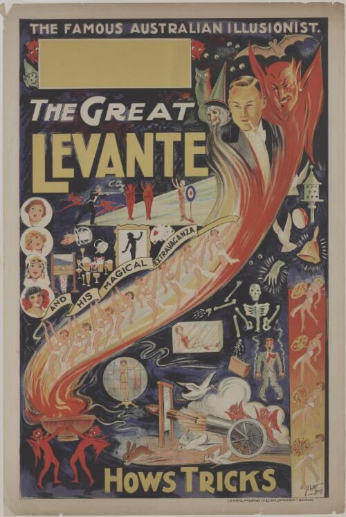 The famous Australian illusionist [picture] : The Great Levante : and his magical extravaganza : How's Tricks / Robert Temp