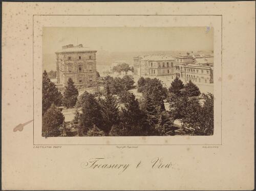 Treasury and view of Melbourne, Victoria [picture] / Charles Nettleton