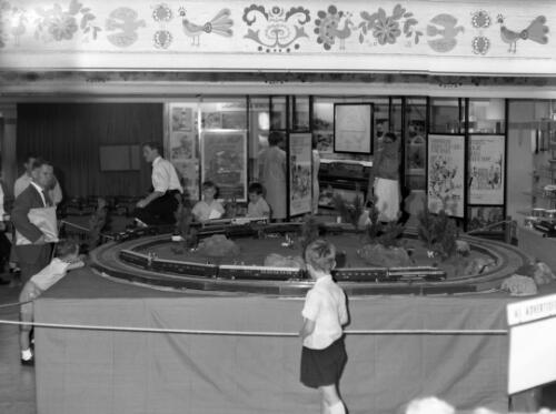 Model railway display in the toy department of Farmer's city department store, Sydney, 12 January, 1966 [picture] / Ern McQuillan