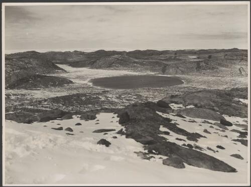 A small freshwater lake in the heart of the Vestfold Hills, Antarctica, January 1955 [picture] / George Lowe