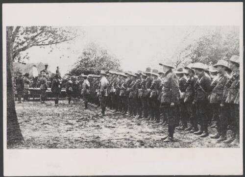 Prime Minister Hughes addressing the Anzacs, 1916 [picture]/ Sydney Mail