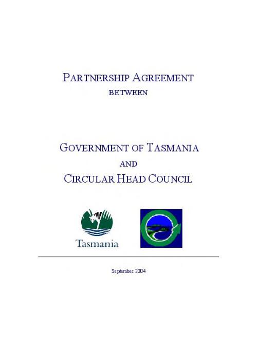 Partnership agreement between Government of Tasmania and Circular Head  Council [electronic resource]