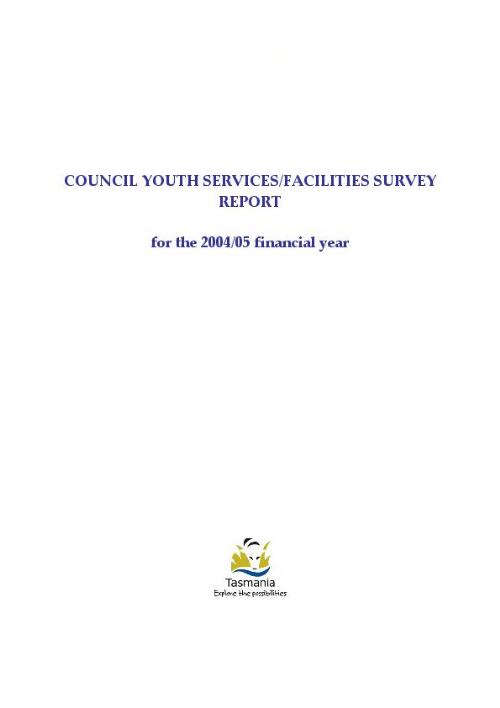 Council youth services/facilities survey report [electronic resource] / Office of Children and Youth Affairs