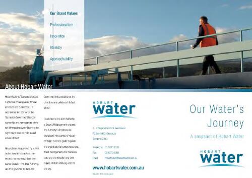 Our water's journey [electronic resource] : a snapshot of Hobart Water / Hobart Water