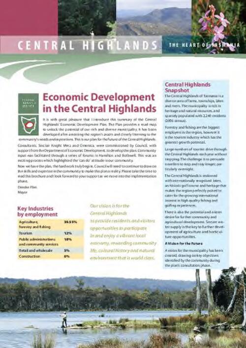 Economic development in the Central Highlands / Central Highlands Council