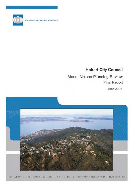 Mt Nelson planning review [electronic resource] : final report / GHD [for the] Hobart City Council