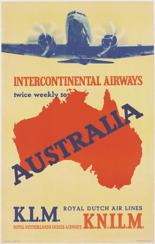 Intercontinental Airways : twice weekly to Australia / K.L.M. Royal Dutch Air Lines, K.N.I.L.M. Royal Netherlands Indies Airways
