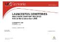 Cover image for Launceston cemeteries and other cemetery records held at the Launceston LINC