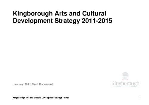 Kingborough Arts and Cultural Development Strategy 2011-2015 / [Kingborough Council]