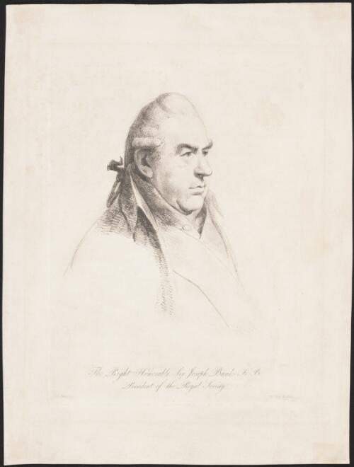 The Right Honourable Sir Joseph Banks, K.B., President of the Royal Society / William Daniell