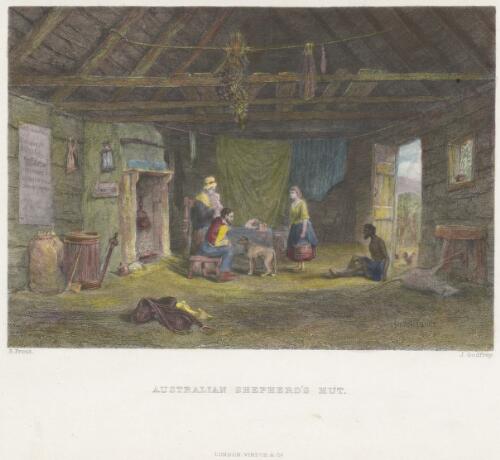 Australian shepherd's hut [picture] / S. Prout; J. Godfrey