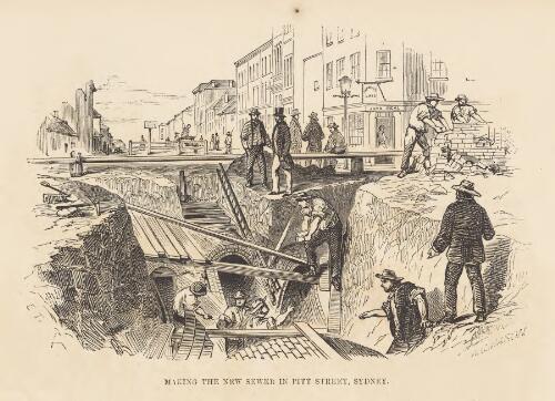 Making the new sewer in Pitt Street, Sydney [picture] / E.T.; W.G. Mason