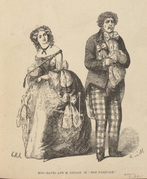 Miss Hayes and M. Coulon in "Don Pasquale" [picture] / C.W.A.; W.G.M