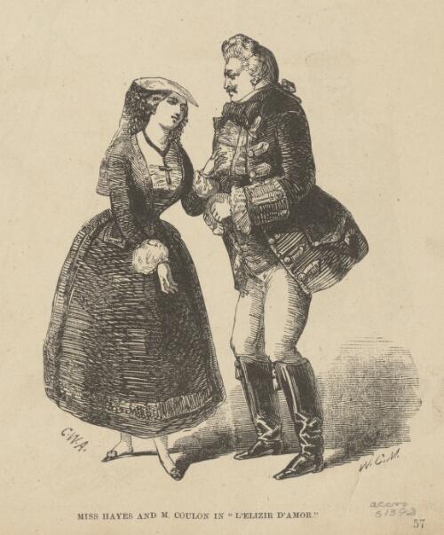 Miss Hayes and M. Coulon in "L'elizir d'amor" [picture] / C.W.A.; W.G.M