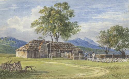 Woolshed, Challicum, Victoria, 1845 [picture] / [Duncan Cooper]