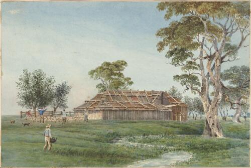 Old woolshed, Challicum, Victoria, 1844 [picture] / [Duncan Cooper]