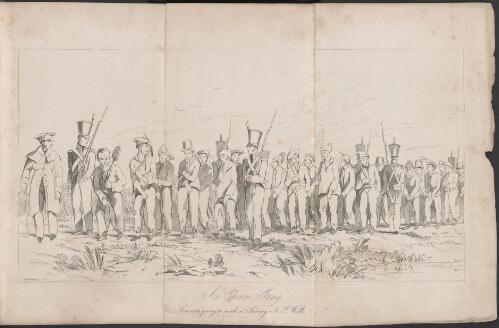 A chain gang, convicts going to work near Sidney [i.e. Sydney], New South Wales [picture] / Edward Backhouse