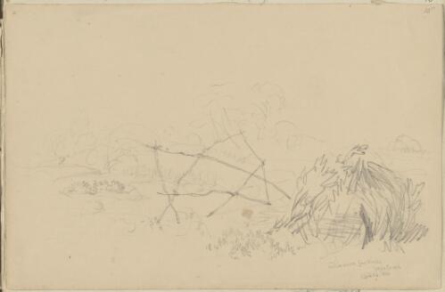 Aboriginal Australian snare for birds, Ross's Creek, South Australia, 26 April 1844 [picture] / George French Angas