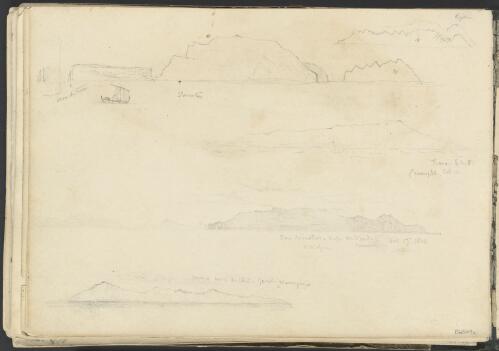 Coastal profiles of Canary Island and Cape de Verdes, October, 1843 [picture] / George French Angas
