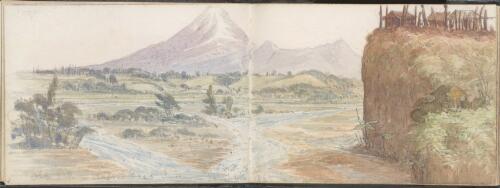 Old pah Waiwakaio [i.e. Waiwhakaiho] River, January 6, 1865 [picture] / [Henry James Warre]