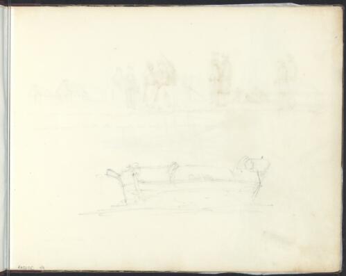 Preliminary sketch of a ship hull, 1845 [picture] / [Owen Stanley]