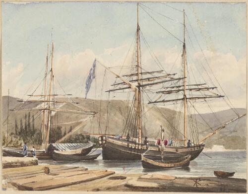 Fouches, Gulf of Smyrna, Turkey, 1834 [picture] / [Owen Stanley]
