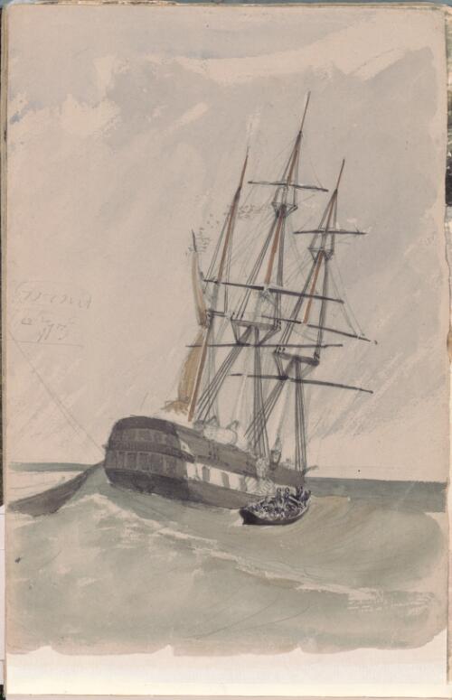 Embarking at Spithead, Octr. 3rd, 1846 [picture] / [Charles Edward Stanley]