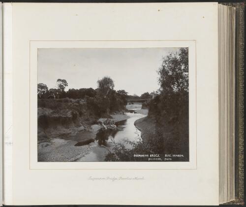 Suspension Bridge, Bacchus Marsh, Victoria, ca. 1900 [picture] / Nicholas Caire