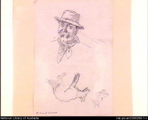 Studies of man and dog [picture] / Lionel Lindsay
