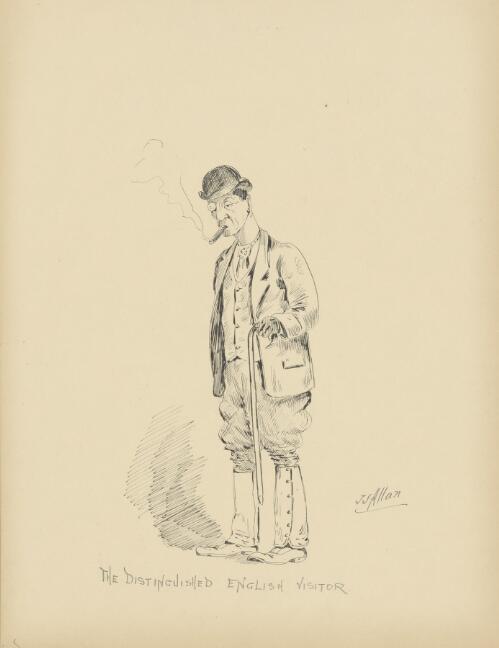 The distinguished English visitor, 1895 [picture] / J.S. Allan