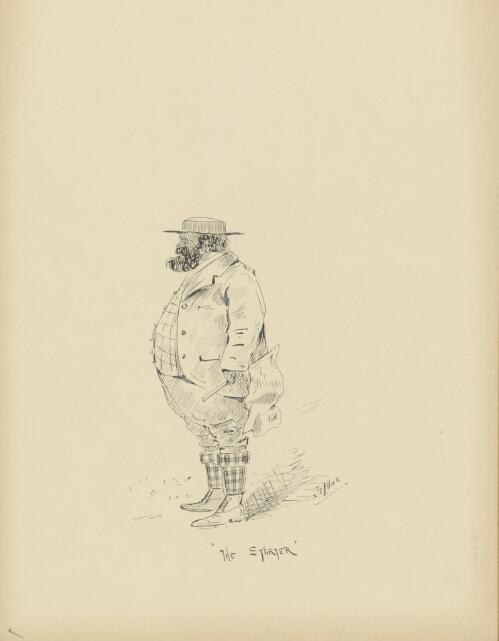 Sketches at a Maori race meeting [picture] : the starter / J.S. Allan