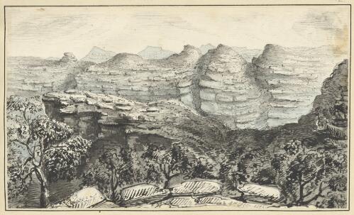 Scenery of the Blue Mountains, New South Wales, ca. 1836 [picture] / William Romaine Govett
