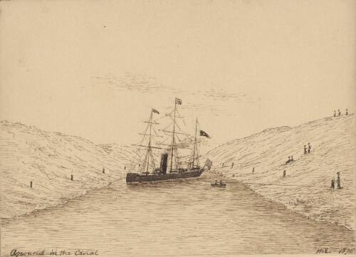 Aground in the Canal, 1875 [picture] / W.E