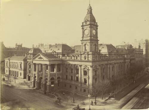 Melbourne Town Hall, Melbourne, ca. 1895 [picture] / J.W. Lindt