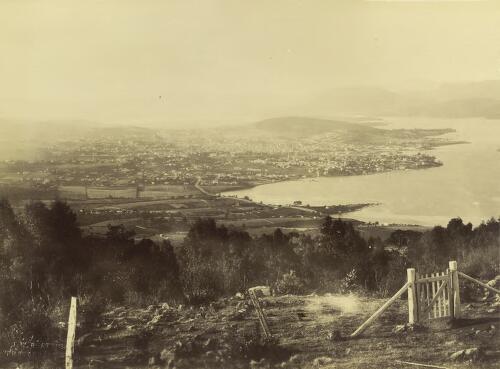 Hobart from Mt. Nelson, Tasmania, ca. 1895 [picture] / J.W. Beattie