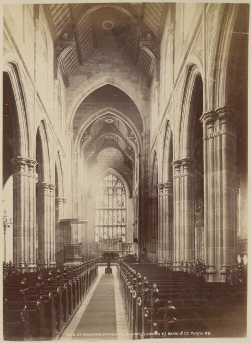 Interior view of St. Andrew's Cathedral, Sydney [picture] / Kerry & Co