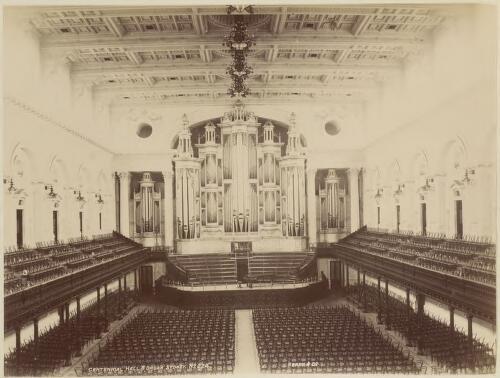 Centennial Hall and organ, Sydney Town Hall, Sydney [picture] / Kerry & Co