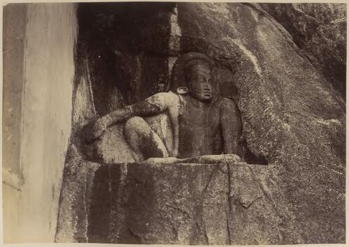Man and horse probably representing Agni and Parjanya at Isurumuniya Buddhist temple, Anurdhapura, Sri Lanka [picture]