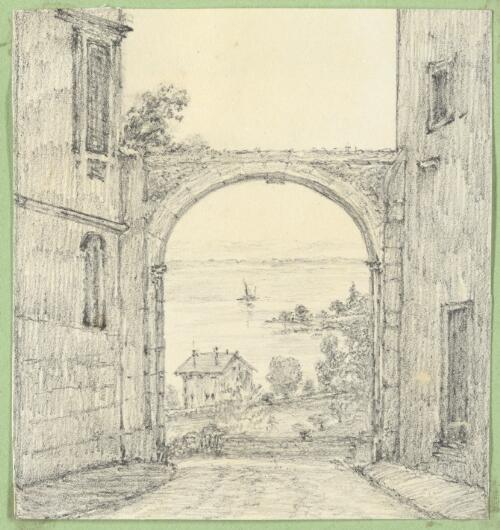 Roman arch, Nyon, Lake of Geneva [picture] / William Henty