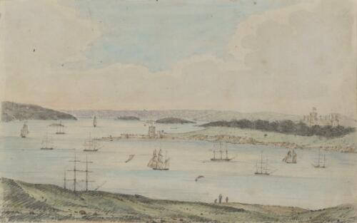 From Sydney Cove, Government House with  Harbour, New South Wales [picture] / Robert Marsh Westmacott
