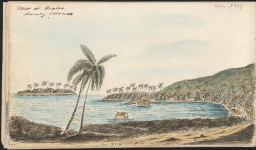 View at Riatea [i.e. Raiatea] Society Islands, ca. 1850 [picture]