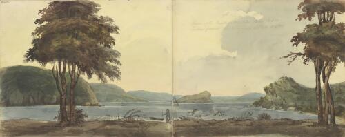 Inside of the heads of Broken Bay taken from the entrance of Pittwater, New South Wales, 20 September 1818 [picture] / Edward Close