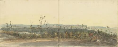 Sydney from Paroquet Hill, Parramatta Road, New South Wales, ca. 1820 [picture] / Edward Close