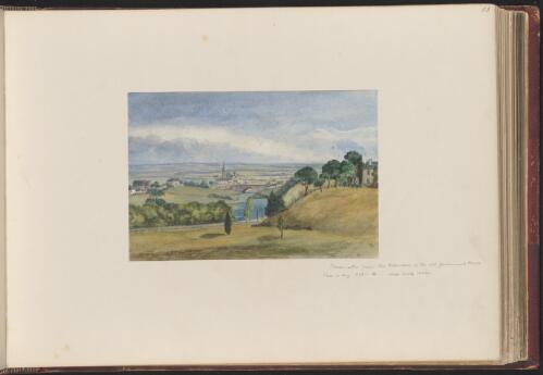 Paramatta from the desmesne [i.e. Parramatta from the demesne] of the old Government House, New South Wales, Tues. 21 Aug. 1868 [picture] / S.L