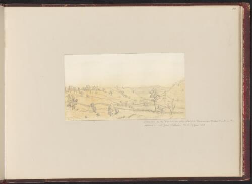 Clarendon on the Derwent nr. New Norfolk, Tasmania, Fenton Forest in the distance, Mr. John Walker's, Frid. 19 June, 1868 [picture] / [Stanley Leighton]