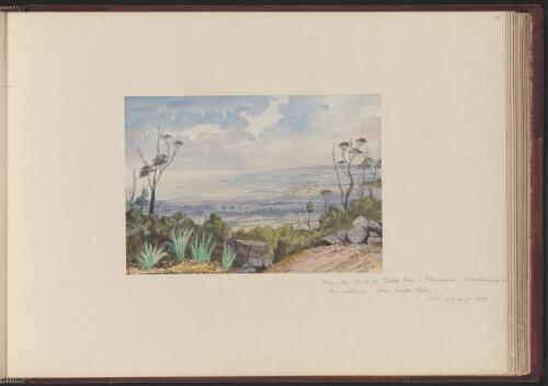 Woollongong [i.e. Wollongong], Illawarra from the top of the Bulli Pass, N.S.W., Wed. 26 Aug. 1868 [picture] / S.L