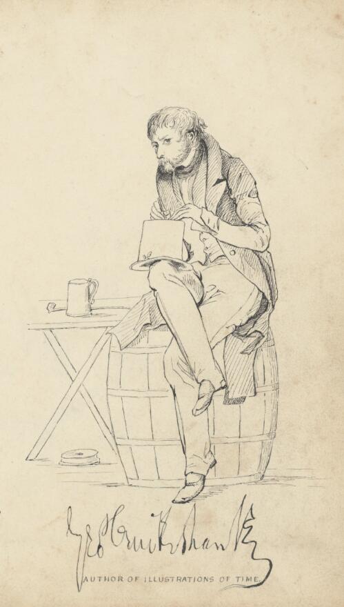 Portrait of Geo. Cruikshank, author of Illustrations of time [picture] / [William Romaine Govett]