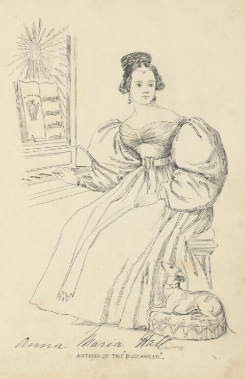 Portrait of Anna Maria Hall, author of Buccaneer [picture] / [William Romaine Govett]