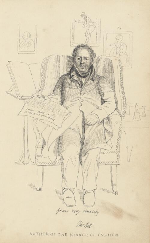 Portrait of Tho. Hill, author of The mirror of fashion [picture] / [William Romaine Govett]